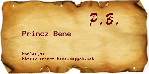 Princz Bene névjegykártya